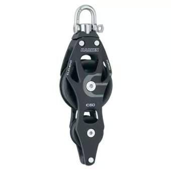Harken 6263 - 60mm Aluminum Element Fiddle Block Swivel, Becket