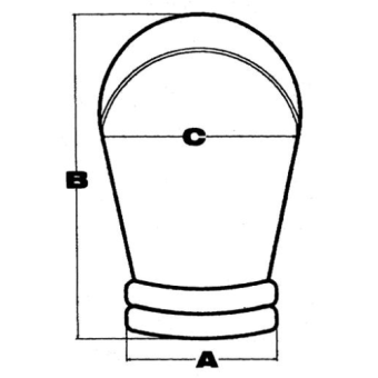 Allpa Stainless Steel Cowl Ventilator, Oval Shaped, Including Deck Ring (4") & Lock Cover