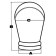 Allpa Stainless Steel Cowl Ventilator, Oval Shaped, Including Deck Ring (4") & Lock Cover