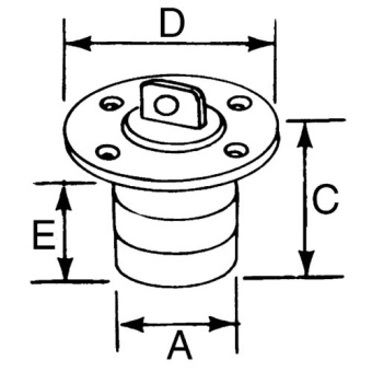 Allpa Nylon Drain Socket, Ø25mm, Black