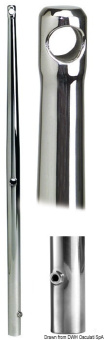 Osculati AISI 316 Stainless Steel Stanchion for Male Bases, Ø25–30 mm, 625–752 mm