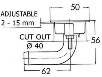 Osculati 20.267.61 - Flush SS Fuel Vent Head 50 mm