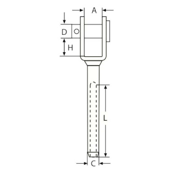 Belship 685103 - Fork Terminal 3.0mm Thread, 6mm Pin
