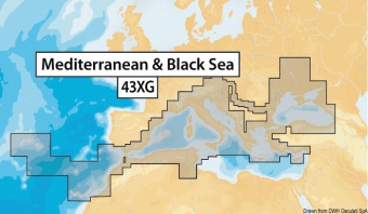 Osculati 29.080.08 - Navionics XL9-43XG Nautical Chart Mediterranean, Black Sea, Canaries and Azores