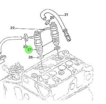 Nanni Diesel 970142108 - Fuel Filter Injector Assembly for 2.40HE Engines