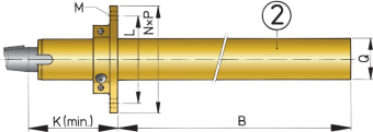 Vetus BL30/2000 - Bronze Stern Tube Ø 30 mm, L=2000 mm