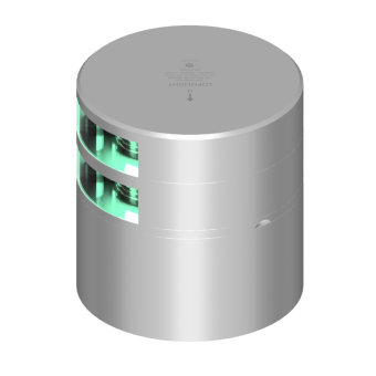Lopolight 301-008ST-CD - Navigation Light 2NM 112.5° Green, Double Starboard, Silver w/Connector & CD-Base