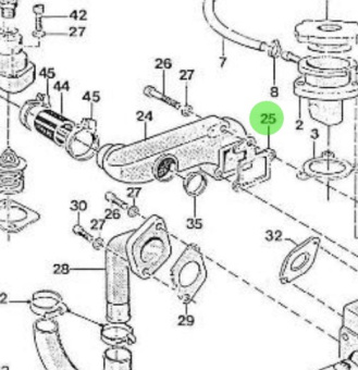 Nanni Diesel 970300266 - Heat Exchanger Flange Gasket for HE Series Engines