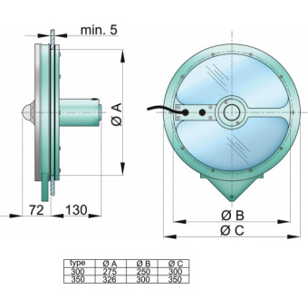 Vetus SLR35012 - Clear View Screen Ø 350mm 12V