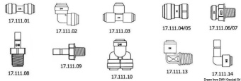 Osculati 17.111.09 - Cylinder Joint/1/2" Male Joint (10 pcs)