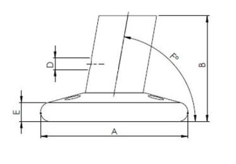 Hollex Flagpole Holder 25mm With Rotary Knob