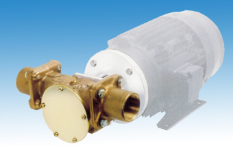 Jabsco 22890-2001C - 2 in. B270 Bronze Flexible Impeller Motor Pump Unit for B370 Series
