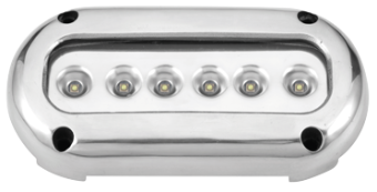 Allpa LED Unterwater Light With Stainless Steel Housing, Lumen 156lm, 6x Blue, Incl. 1,5m-Cable, IP68