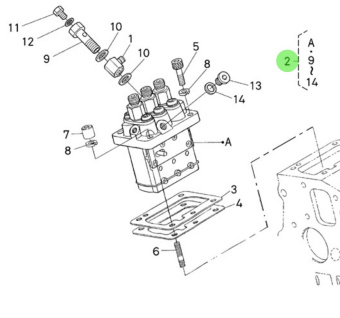 Nanni Diesel 970307860 - Injection Pump Assembly for 3.75HE and N3.21 Engines
