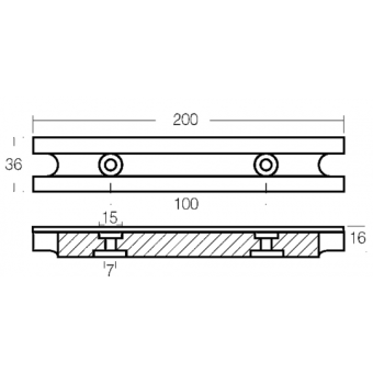 Tecnoseal Aluminium Bar For Yamaha Engine Top 700 40/100 HP