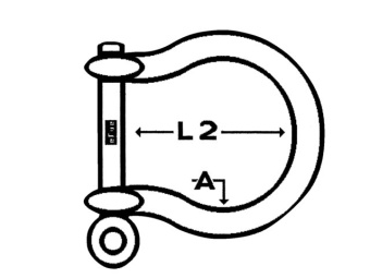 Talamex SS AISI 316 Forged Round Bow Shackle 6 mm (10 pcs)