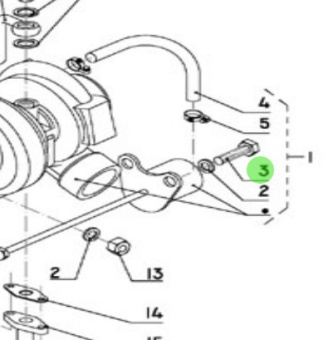 Nanni Diesel 970315945 - Wastegate Hose Assembly for N4.115 Engines