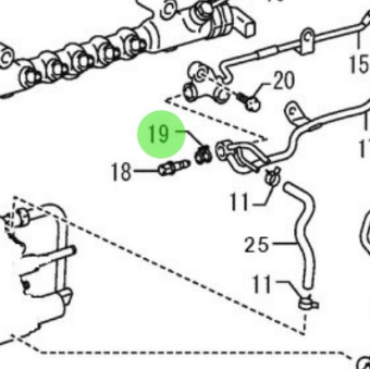 Nanni Diesel 970316187 - Injection Line Nozzle Gasket for T4 Series Engines