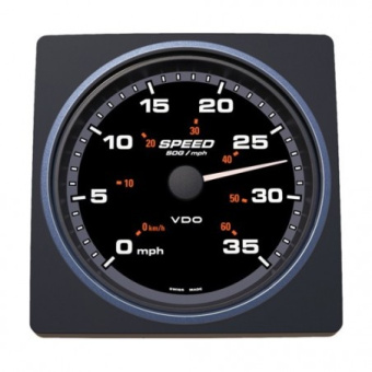 VDO A2C59501910 - Veratron AcquaLink SOG Speedometer 35mph 110mm Black