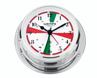 Wempe CW090001 - Skiff Ships Radio-Room Clock With Alarm Chrome 110 mm