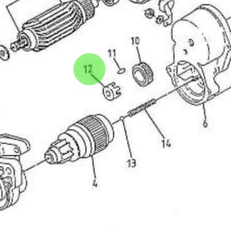 Nanni Diesel 970517315 - Plastic Starter Motor Bushing for HE and TDI Engines