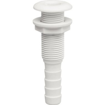 Plastimo 62230 - White Ribbed Thru-hull Fitting ø25 Flush Flange