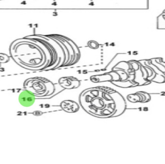 Nanni Diesel 970312621 - Crankshaft Timing Gear for T6 Series Engines
