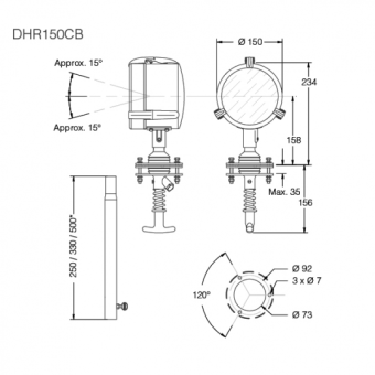 DHR DHR LED Projector 150CB Ø 150 mm