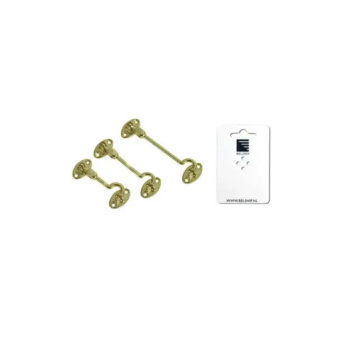 Foresti & Suardi 201A.L - Cabin Hook Double Hinge Brass 60mm Blister