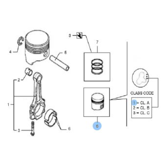 Vetus VFP01715 - Complete Piston Set Std