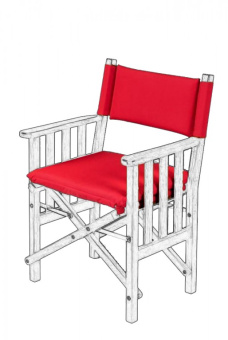 ARC Marine Deluxe Cushions For Director's Chair II Forza Red