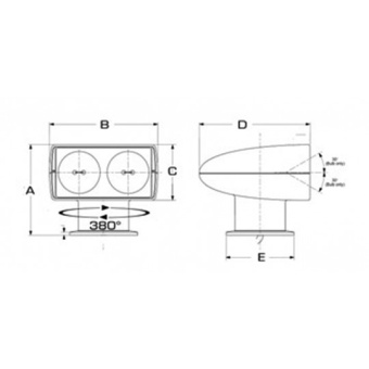 Matromarine Spotlight In ABS 24V
