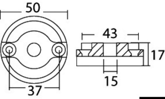 Osculati 43.070.04 - Spare Anode For Vetus Bow 35/55