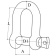 Hollex D-Shackle Forged 6mm With Threaded Eye Bolt Stainless Steel 316