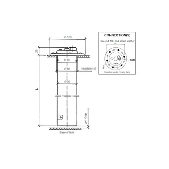 VDO X10-224-014-044 - Heavy Duty Ø80mm Tubular Sender - 1.250mm