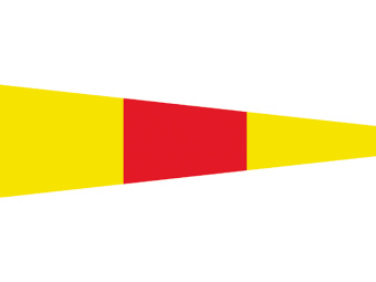 Maritime Signal Flags, Numbers 0–9, 250x880 mm