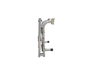 Hollex Foldable Swimming Ladder AISI316 2+2 Steps Teak