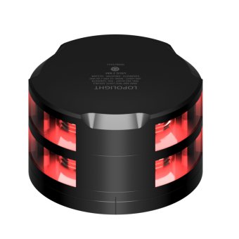 Lopolight 201-014ST-FB-B - Navigation Light 2NM 360° Red, Double, Black W/FB Base