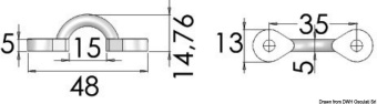 Osculati 39.322.05 - SS Eye Bridge 5x50 mm (10 pcs)