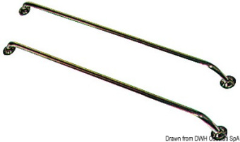 Osculati AISI 316 Stainless Steel Side Handrail with Inclined Uprights, 100–175 cm (per Pair)