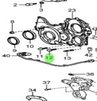 Nanni Diesel 970312251 - Timing Case and Turbocharger Bolt for T4 Series Engines