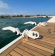 Hurley H2O Davit System 8" White Mount Hard Bottom With Foot Plate To Permanently Mount To Swim Platform