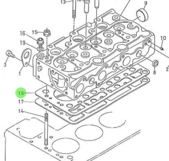 Nanni Diesel 970160917 - Cylinder Head Shim for 3.90HE Engines