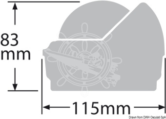 Osculati 25.082.12 - RITCHIE Voyager External Compass 3" White/White