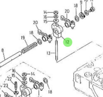 Nanni Diesel 970141011 - Rocker Arm Bracket for HE Series Engines