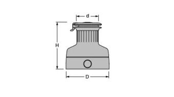 Antal XT80.3AL - Self-Tailing Aluminum Winch (3-Speed)