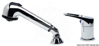 Osculati 17.016.00 - Olivia Single-Control Chromed Faucet + Removable Chromed Shower Tap