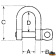 Trem M1208032 - AISI 316 Stainless Steel Extra Large Shackle Diameter 8 mm Trem M1208032 - AISI 316 Stainless Steel Extra Large Shackle Diameter 8 mm