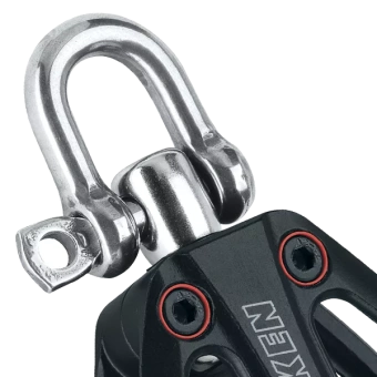 Harken 3229 - 57mm Black Magic 1-Sheave Aluminum Low-Load Block Swivel, Becket