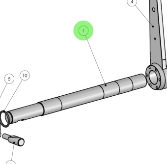 Alamarin Jet 10970 - Steering Shaft for Jet-340 Water Jets